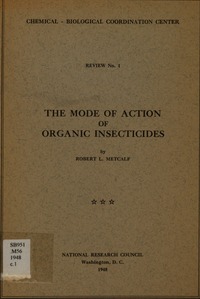 The Mode of Action of Organic Insecticides