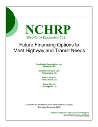 Future Financing Options to Meet Highway and Transit Needs