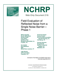 Field Evaluation of Reflected Noise from a Single Noise Barrier—Phase 1