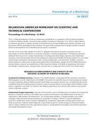 Belarusian-American Workshop on Scientific and Technical Cooperation: Proceedings of a Workshop—in Brief