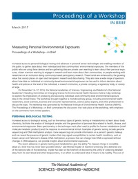 Measuring Personal Environmental Exposures: Proceedings of a Workshop—in Brief