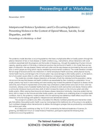 Interpersonal Violence Syndemics and Co-Occurring Epidemics: Preventing Violence in the Context of Opioid Misuse, Suicide, Social Disparities, and HIV: Proceedings of a Workshop—in Brief