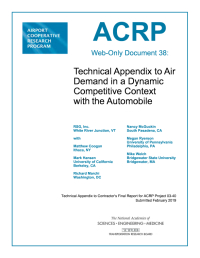 Technical Appendix to Air Demand in a Dynamic Competitive Context with the Automobile
