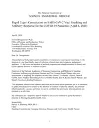 Rapid Expert Consultation on SARS-CoV-2 Viral Shedding and Antibody Response for the COVID-19 Pandemic (April 8, 2020)