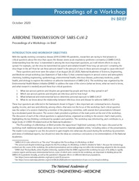 Airborne Transmission of SARS-CoV-2: Proceedings of a Workshop—in Brief