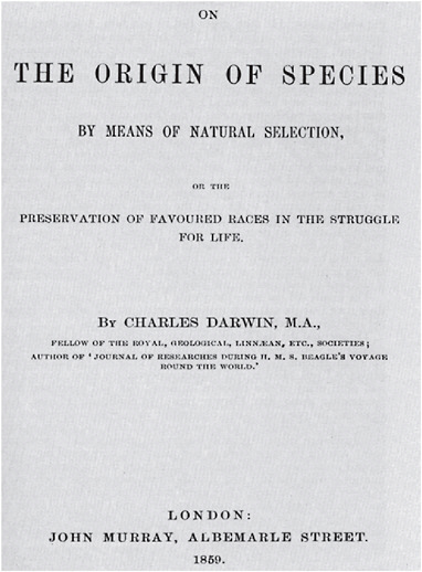FIGURE 13.2 Title page of The Origin of Species.