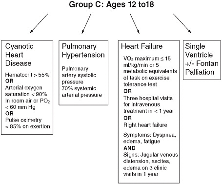 FIGURE 10-3 Documentation of congenital heart defect, disabled by Group C, ages 12 to 18.