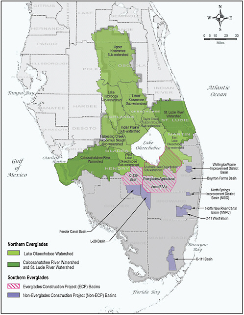 FIGURE 5-4 Location of source control basins within the South Florida ecosystem.