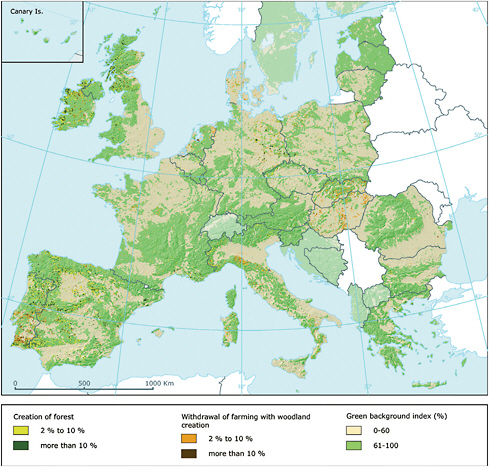 FIGURE A7-3 and A7-3A Dominant landscape types of Europe and changes. (European Environment Agency). http://www.eea.europa.eu/data-and-maps/figures/dominant-landscape-types-of-europe-based-on-corine-land-cover-2000-1.