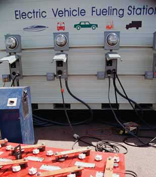 image of electric vehicle fueling station