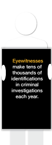  Eyewitnesses make tens of thousands of identifications in criminal investigations each year.