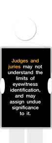 Judges and juries may not understand the limits of  eyewitness identification, and may assign undue significance to it.